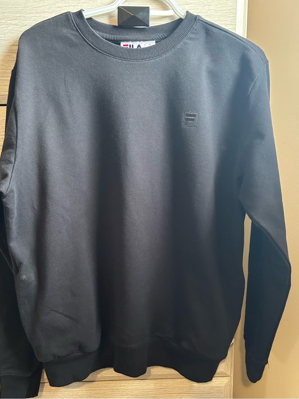 Fila women’s Black Crewneck Sweatshirt with Subtle Logo